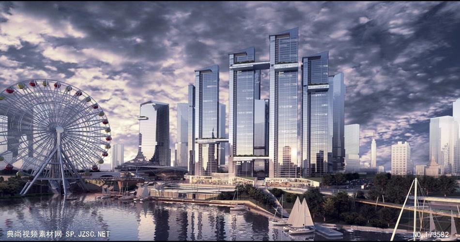 商业中心 三维房地产动画形象宣传片 建筑漫游 建筑动画三维游历房地产动画 建筑三维动画