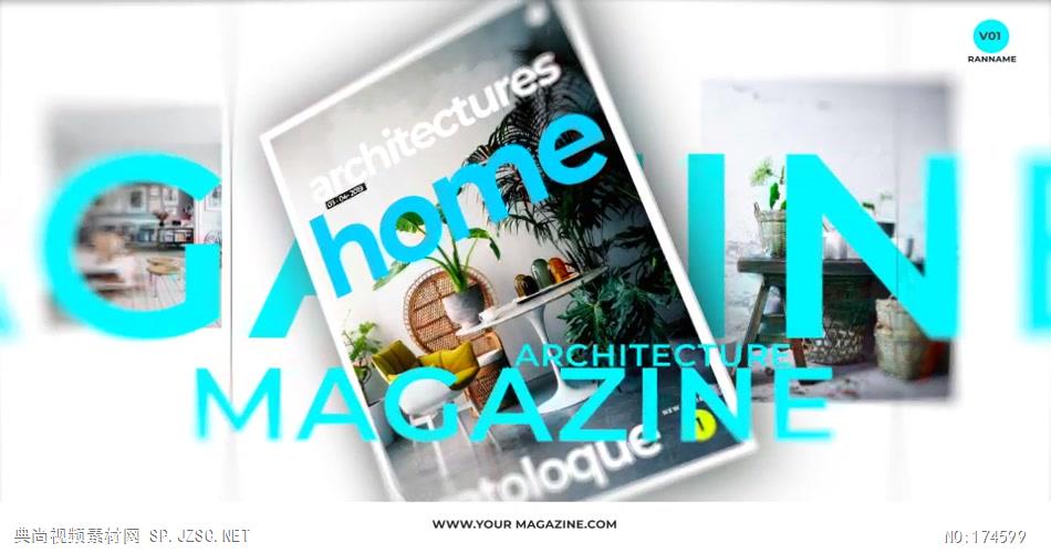 14008 杂志翻书介绍宣传片头ae免费模板素材 ae素材