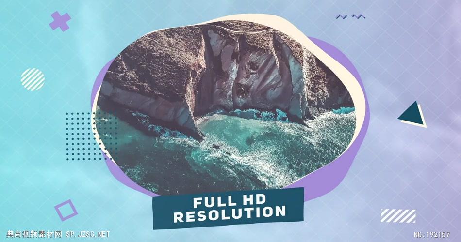 14096 彩色图形遮罩开场宣传片ae免费模板素材 ae素材