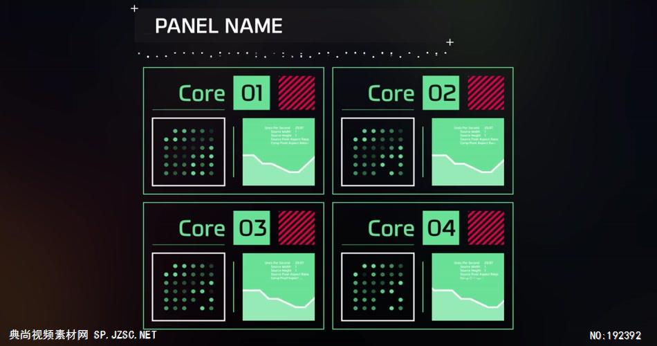 14245 复古科技感HUD元素动画ae免费模板素材 ae素材高科技互联网未来ae源文件