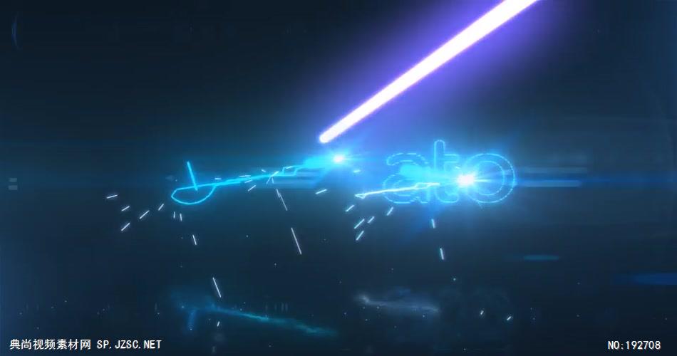 14095 镭射激光游戏风格Logo动画ae免费模板素材 ae素材
