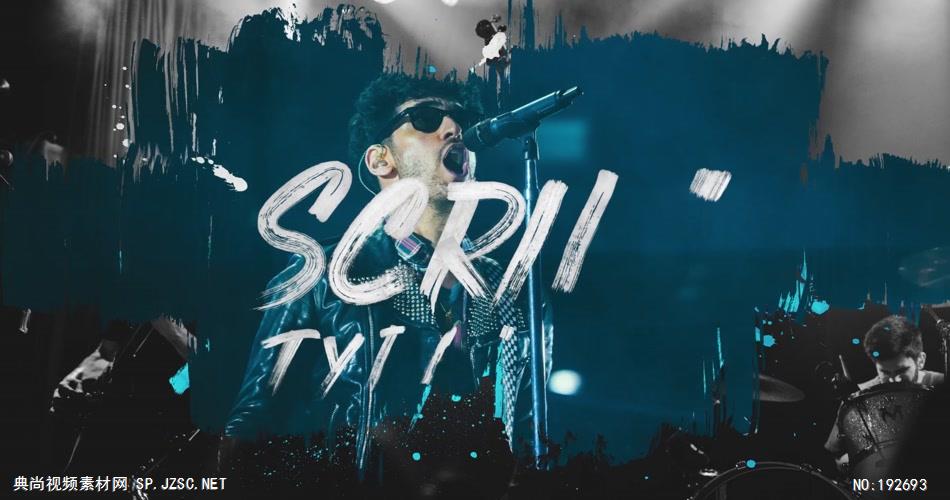 13950 笔刷文字书写转场动画ae免费模板素材 ae素材