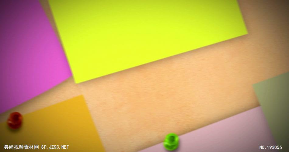 公告板上的便签纸张背景素材 PostedRemindersHD 视频素材下载