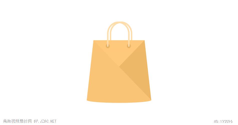 卡通扁平动画图标 -   -  Shopping 视频素材下载