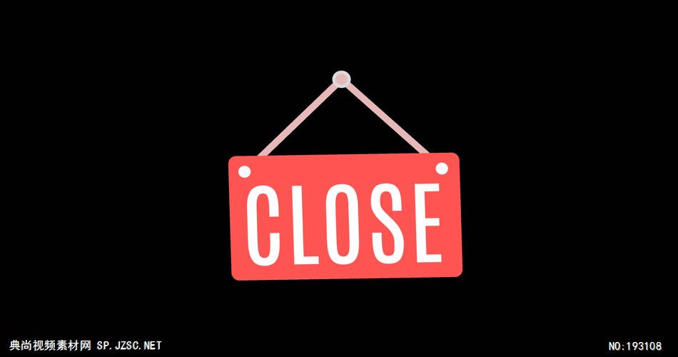 卡通扁平动画图标 -   -  Close 视频素材下载