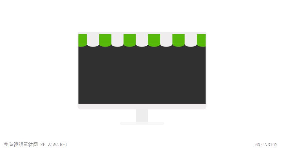 卡通扁平动画图标 -   -  OnlineShopping 视频素材下载