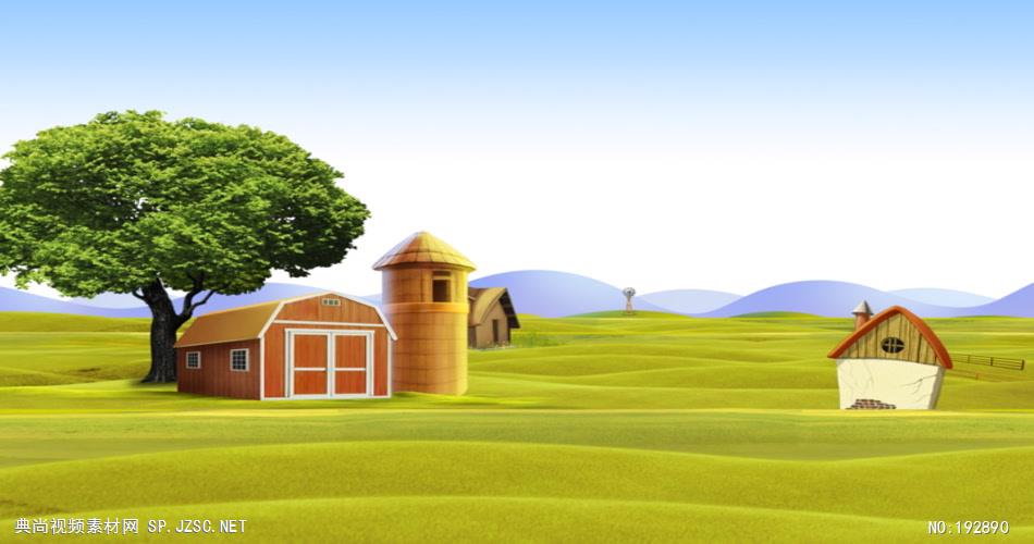 乡村的童话农场循环素材  SummerFarmSD 视频素材下载