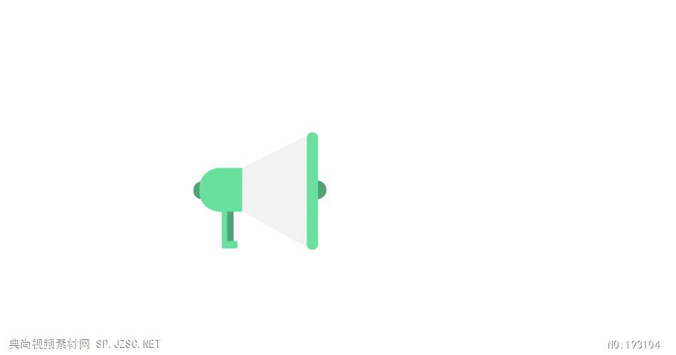 卡通扁平动画图标 -   -  Loudspeaker 视频素材下载
