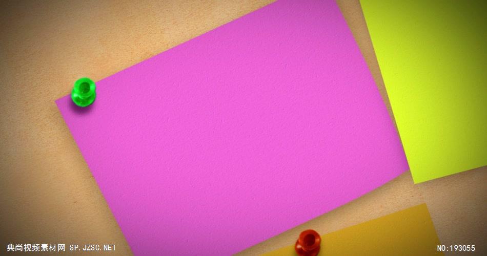 公告板上的便签纸张背景素材 PostedRemindersHD 视频素材下载