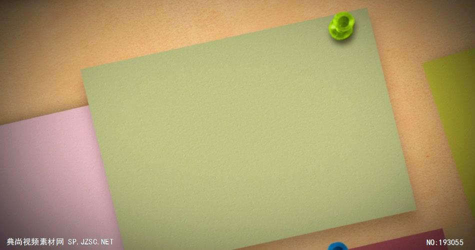 公告板上的便签纸张背景素材 PostedRemindersHD 视频素材下载