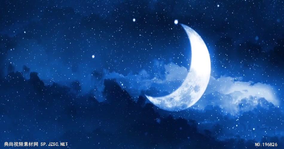 弯弯的月亮 款A2021夜空月半弯无音乐