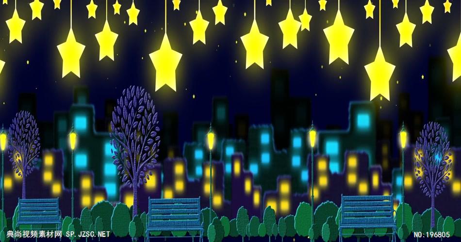 星星月亮 款A20021可爱星星楼夜景无音乐