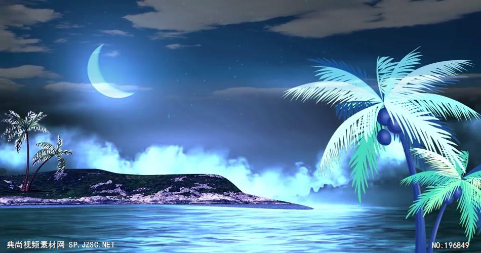 弯弯的月亮 款A2025月半弯海滩无音乐