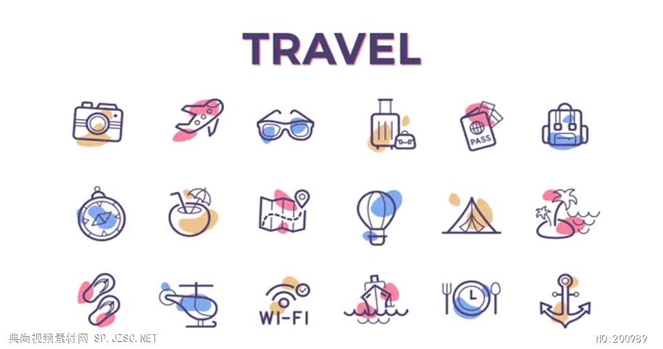 AE：个动画图标ae特效素材下载网站