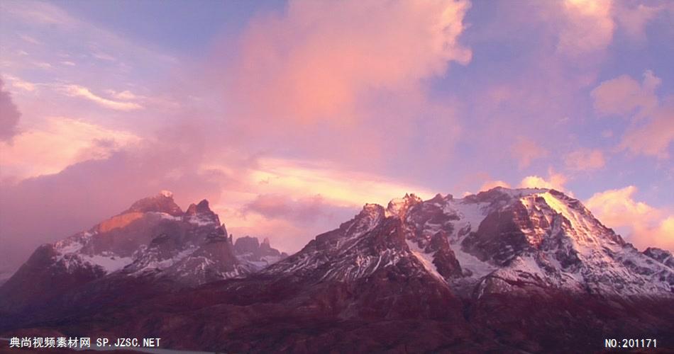 雪山云雾中国名胜风景标志性景点高清视频素材
