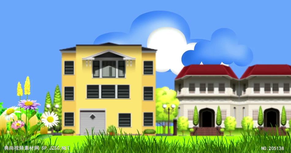 D214-5 卡通城市建筑