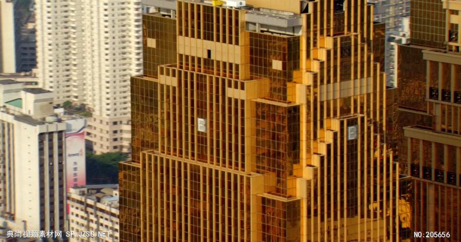 中国上海广州城市地标建筑高端办公楼夜景航拍宣传片高清视频素材现代城市11