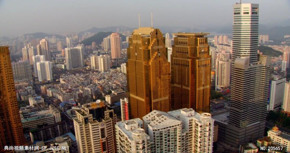 中国上海广州城市地标建筑高端办公楼夜景航拍宣传片高清视频素材现代城市10