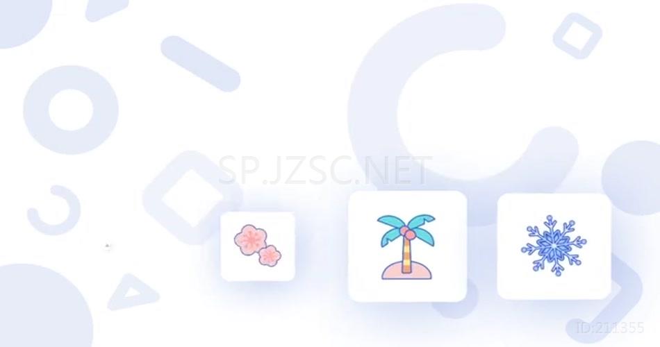 AE 15149 天气预告动画图标 ae素材