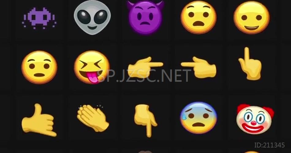 16722 表情动画包 图表ae素材