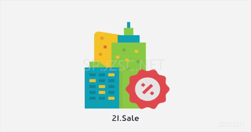 AE 15337 地产主题屏幕动画图标 ae素材源文件