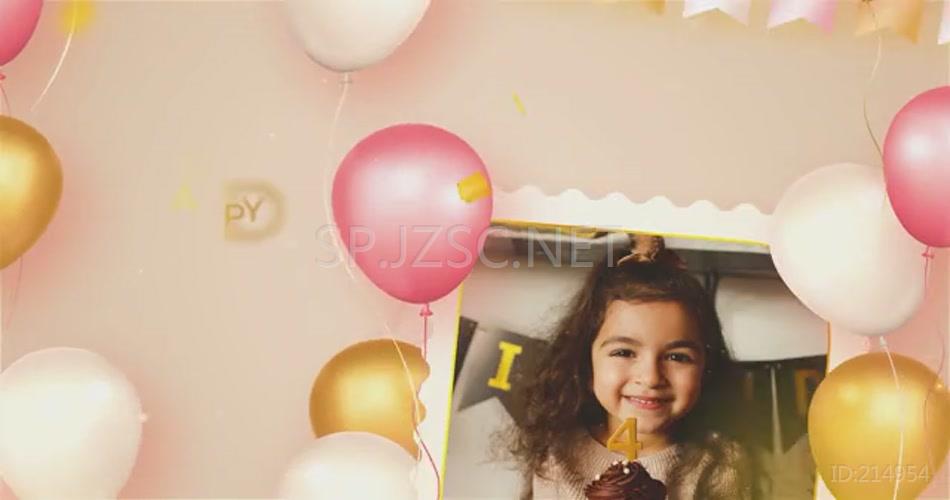 20653 生日快乐照片幻灯片 AE模版