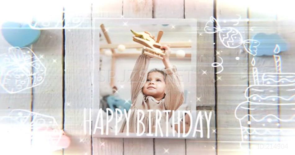 20581 儿童生日快乐 AE模版