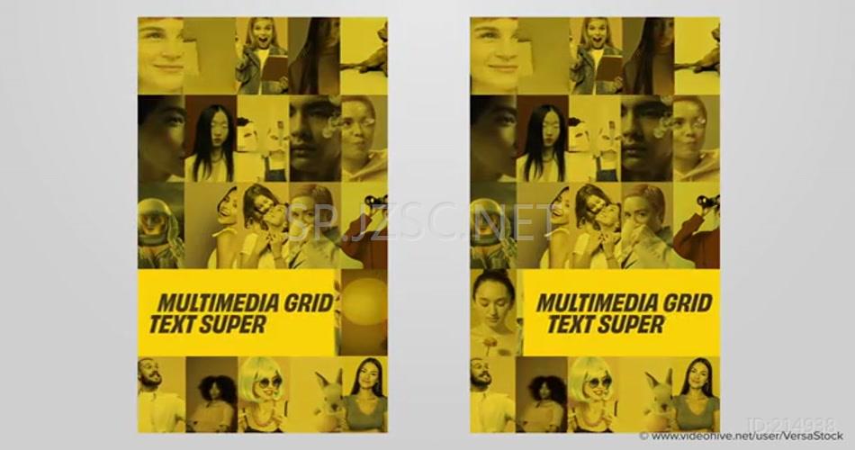 20618 手机端网格视频墙 AE模版